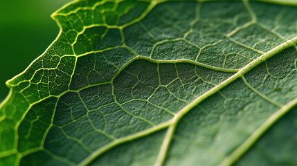 Intricate veins of a green leaf, showcasing nature's delicate design and organic beauty.
