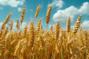 An aerial view of solar panels and wind turbines in a sunlit field under a cloudless sky