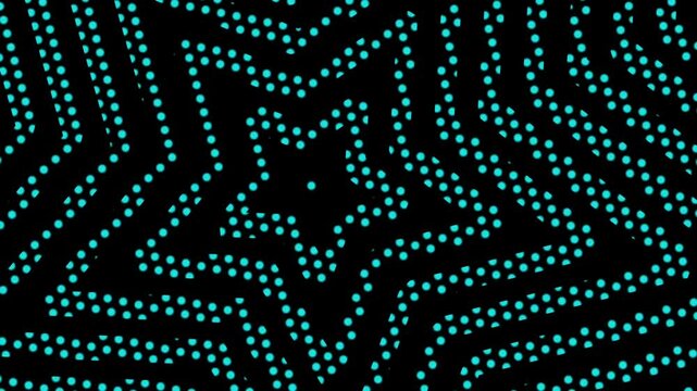 Animated abstract technology Halftone Stars looping animation background dots