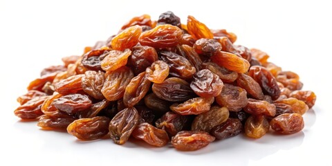 Obraz premium Pile of Raisins on White Background