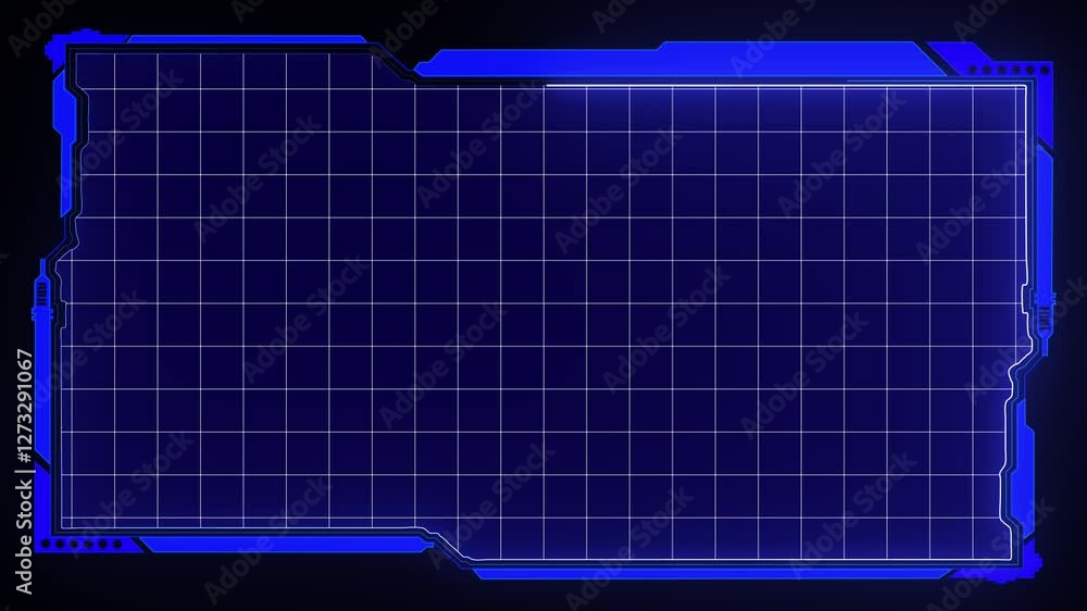Poster technology hud loop animation. frame border hud element. hud viewfinder. futuristic viewfinder of th
