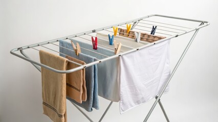 Clothes Drying Rack with Laundry