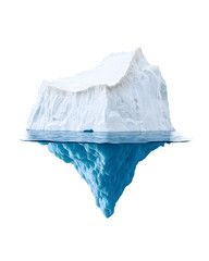 Obraz premium Massive isolated iceberg isolated on white background