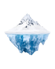 Obraz premium Massive isolated iceberg isolated on white background
