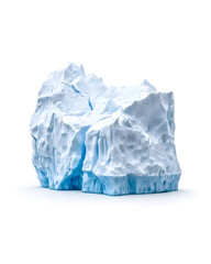 Obraz premium Massive isolated iceberg isolated on white background