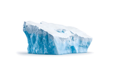 Obraz premium Massive isolated iceberg isolated on white background