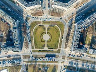 Nowa Huta, Krakow, Poland. Aerial view