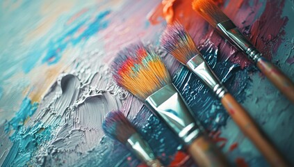 Obraz premium brushes and paints