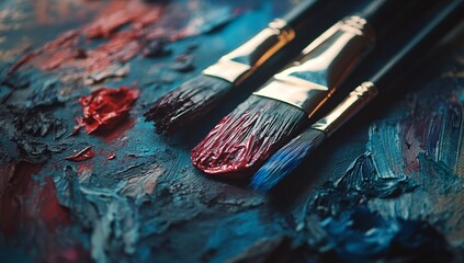 Obraz premium brushes and paints