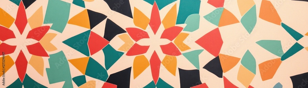 Poster abstract geometric pattern colorful design