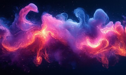 Fototapeta premium Neon Digital Art Concept Background, Generative AI