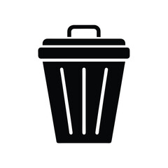 Trash can vector icon. Bin icon set. Recycle bin. Vector trash can symbol.