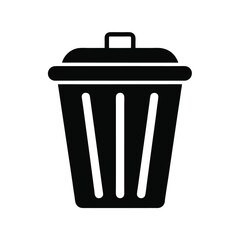Trash can vector icon. Bin icon set. Recycle bin. Vector trash can symbol.