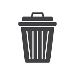 Trash can vector icon. Bin icon set. Recycle bin. Vector trash can symbol.