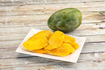 Dry sweet yellow mango snack