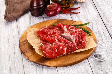 Raw beef meat for cooking
