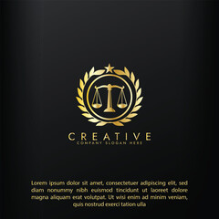 Law firm gold logo design,Revolution justice logo concept, Lawyer logo vector template design