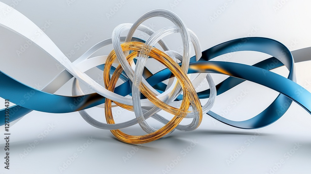 Leinwandbilder dynamic abstract sculpture studio graphic design minimalist environment artistic viewpoint interlock