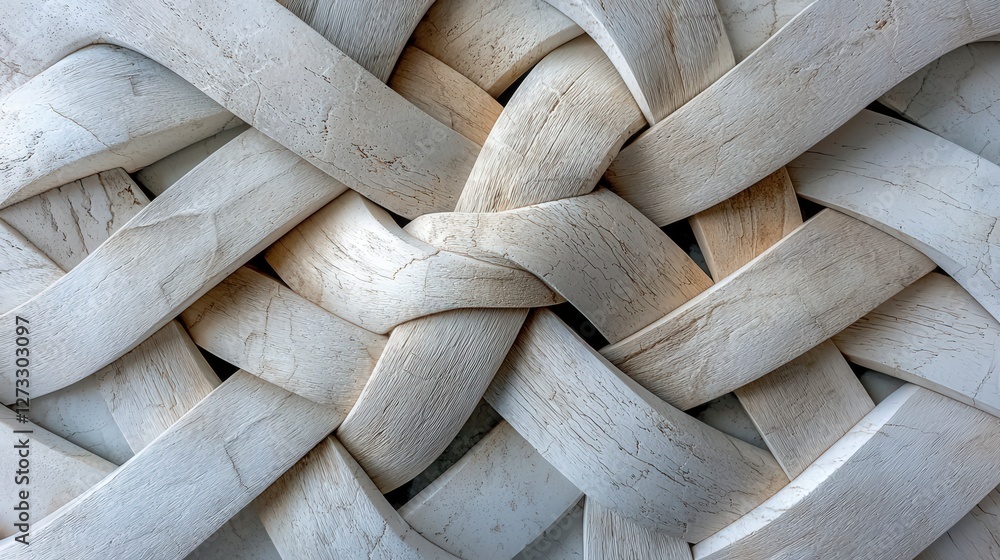 Aufkleber interlocking minimalist shapes artistic display abstract design modern environment close-up viewpoin