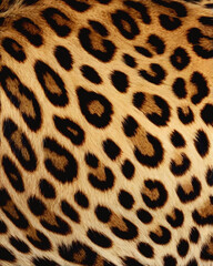 Fototapeta premium Leopard tiger skin seamless pattern texture print background