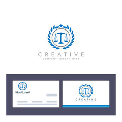 Law firm logo design,Revolution justice logo concept, Lawyer logo vector template with business card