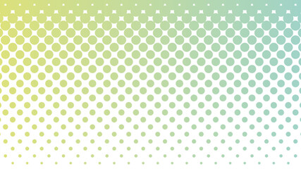 ハーフトーン　緑　黄緑　グラデーション　背景　ベクター