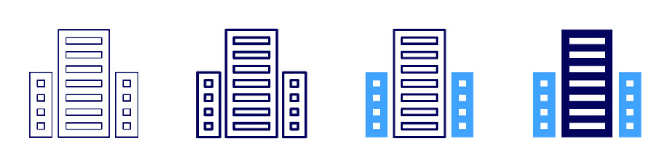 Office collaboration icon in 4 different styles. Thin Line, Line, Bold Line, Duotone. Duotone style. Editable stroke