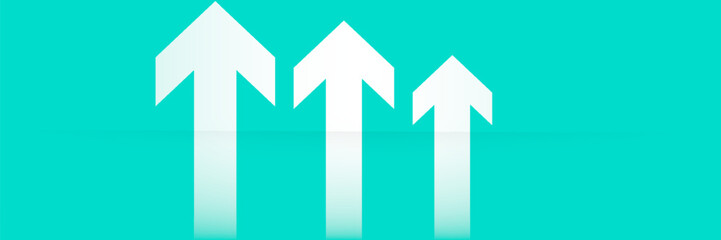 business arrow target direction concept to success. Finance growth vector