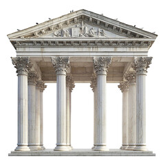 Naklejka premium Ancient Greek Temple Architecture Columns Frieze Pediment