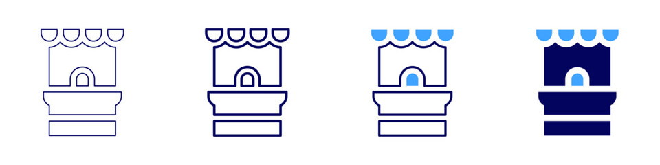 Office move icon in 4 different styles. Thin Line, Line, Bold Line, Duotone. Duotone style. Editable stroke