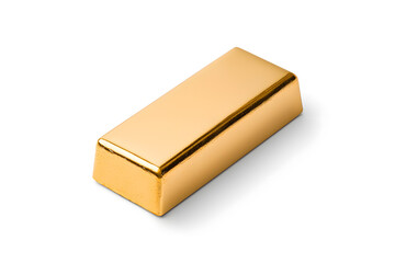 Gold bar isolated on white