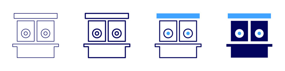Office productivity icon in 4 different styles. Thin Line, Line, Bold Line, Duotone. Duotone style. Editable stroke
