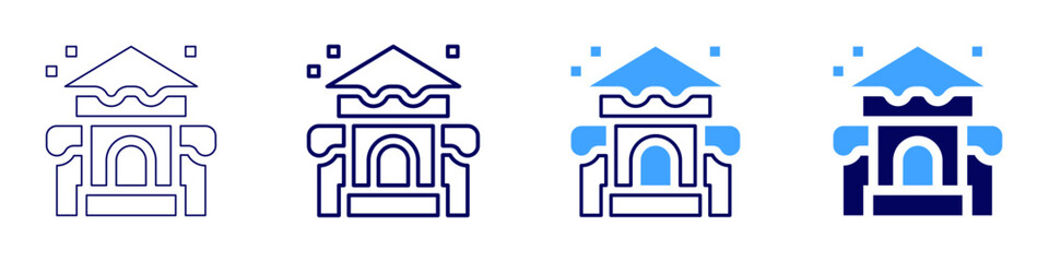 Office remote access icon in 4 different styles. Thin Line, Line, Bold Line, Duotone. Duotone style. Editable stroke