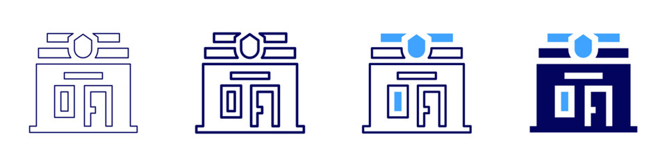 Office remote work icon in 4 different styles. Thin Line, Line, Bold Line, Duotone. Duotone style. Editable stroke