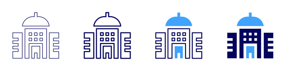 Office soundproofing icon in 4 different styles. Thin Line, Line, Bold Line, Duotone. Duotone style. Editable stroke