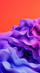 Fototapeta premium Colorful Asymmetrical 3D Wave Creation in High Fidelity Render