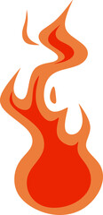 Flat Fire Illustration