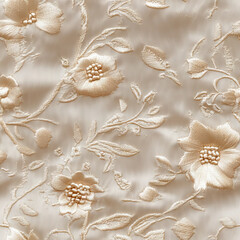 embroidery texture, silk, vanille colour, Jacquard-Woven Textile , silk scarf design, jacquard woven texture
