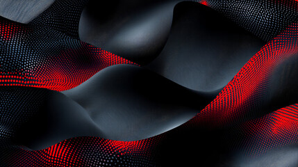 Abstract background with flowing black and red patterns