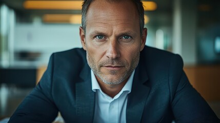 Obraz premium Confident Middle-Aged Businessman Portrait