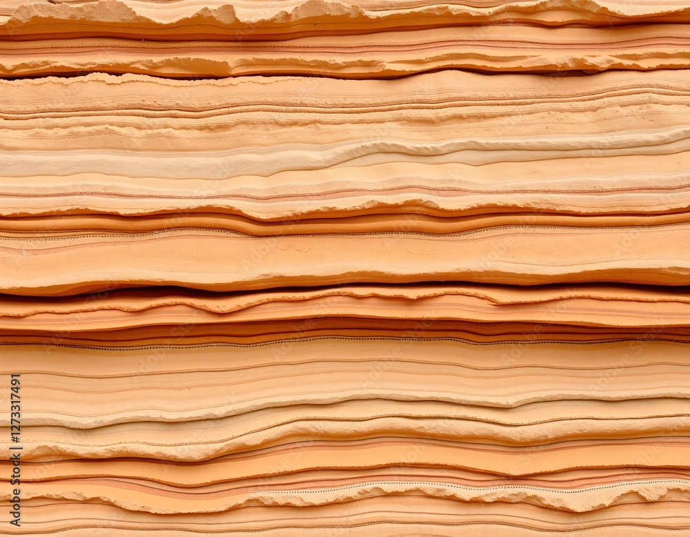 Aufkleber abstract earth tones texture. layered orange and beige waves create a warm organic pattern. subtle v