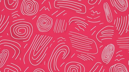 Creative Abstract Doodle Background in Pink for High Fidelity Design