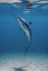 Fototapeta premium great blue shark in the sea