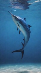 great blue shark in the sea