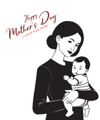 Happy mothers day greeting card design background