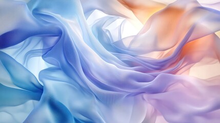 Obraz premium Pastel Draped Fabric Soft Gentle Hues Texture
