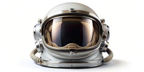 Astronaut Helmet on White Background