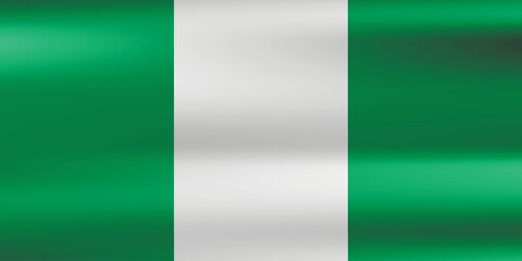 Obraz premium Flag of Nigeria. Nigerian national symbol in official colors. Template icon. Abstract vector background.