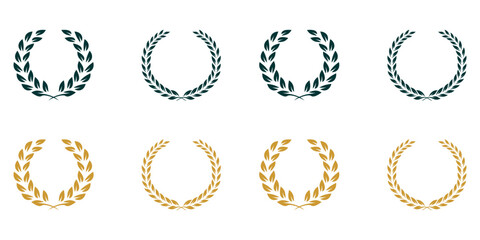  laurel vector logo design, icon, laurel symbol that can be edited according to your wishes
