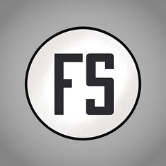 Obraz premium FS letter Icon Vector Logo, brand logo design, FS logo illustration